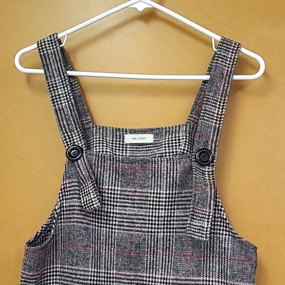 Mill Studio Black and White Plaid Tweed Style Jumper - Picture 5 of 8